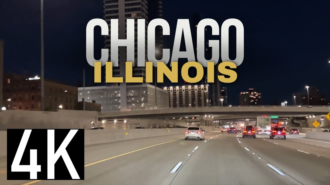 Early Dawn Chicago Drive I-90/I-94 Expressway Tour 4K - Dan Ryan Expwy & Kennedy Expwy