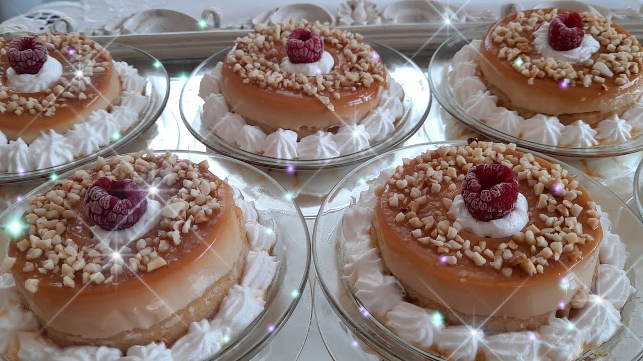 ميني كيك بالكريم كراميل (الفلان)🍮🍮 سهل و بسيط و إقتصادي ناجح من أول تجربة 😋😋😋