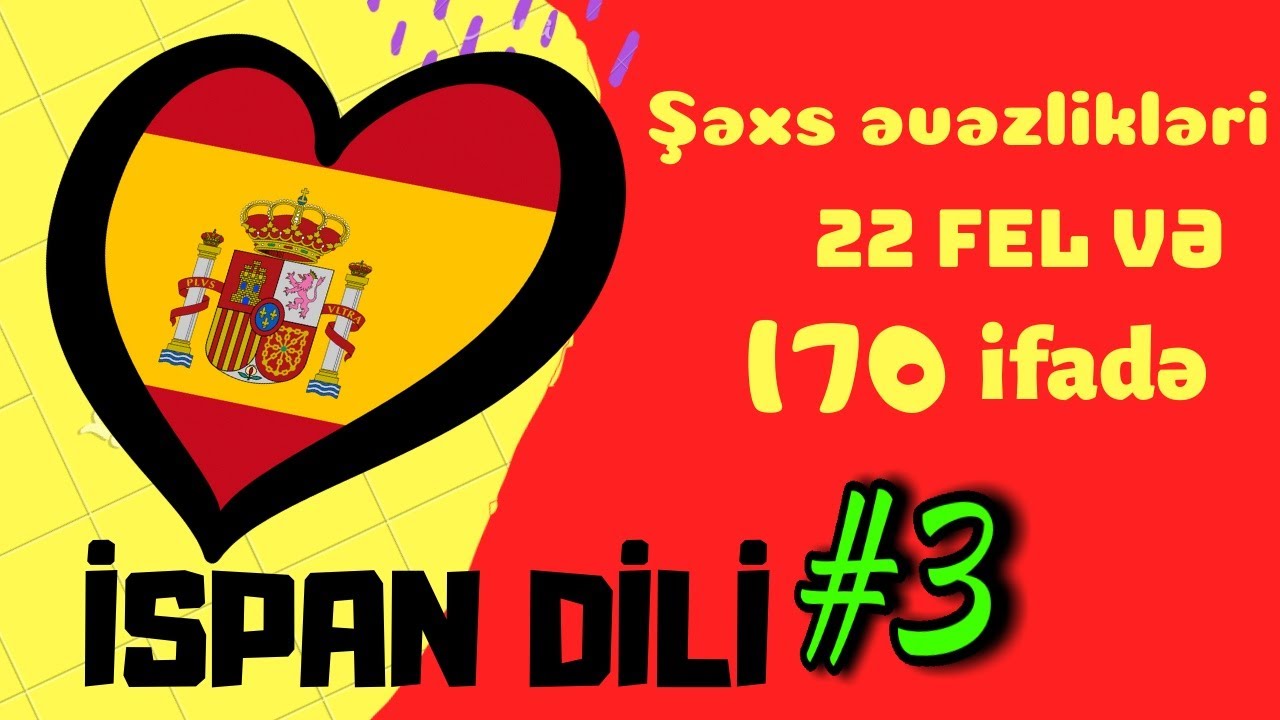 🇪🇸 İspan Dili dərsi #3 | 22 fel + 170 ifadə | My Language Academy