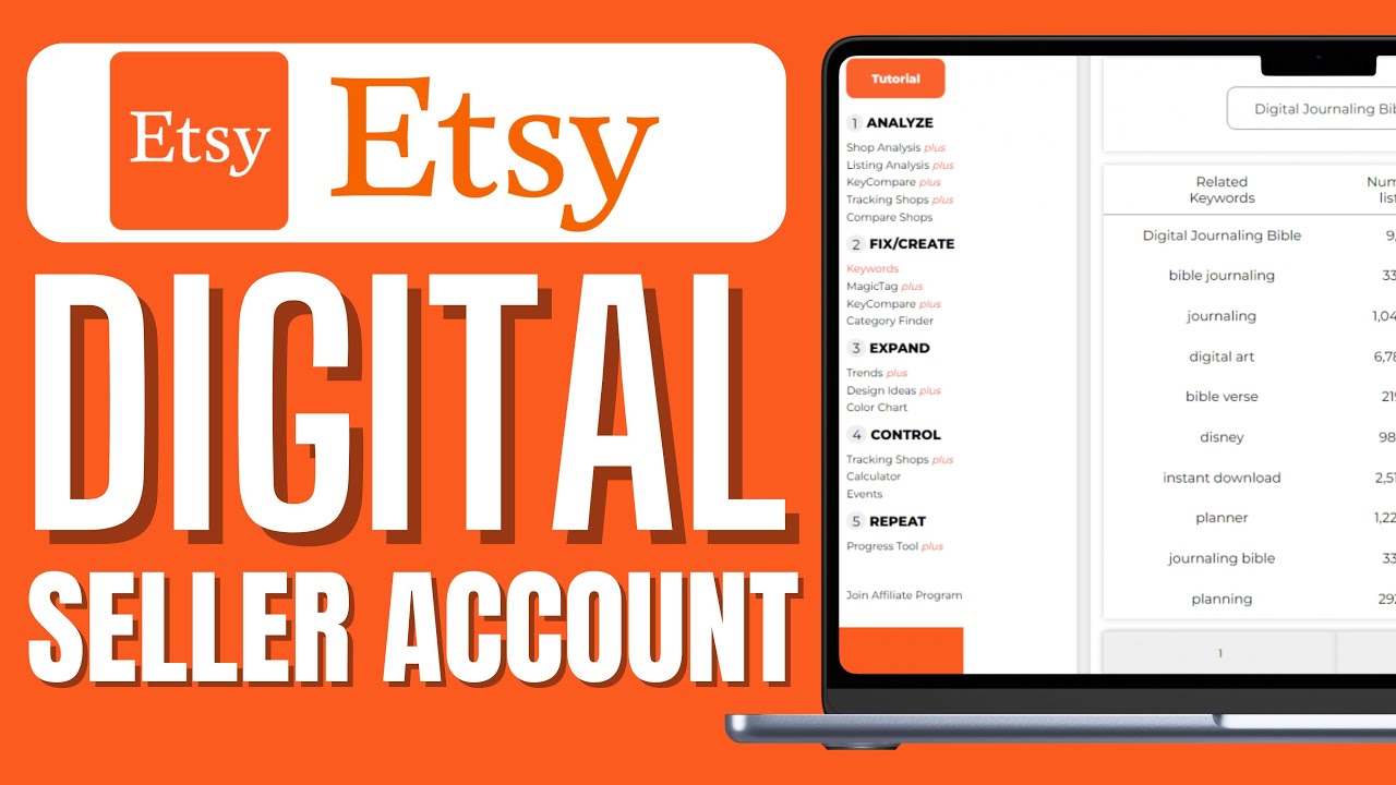 HOW TO CREATE DIGITAL SELLER ACCOUNT ON ETSY IN 2024