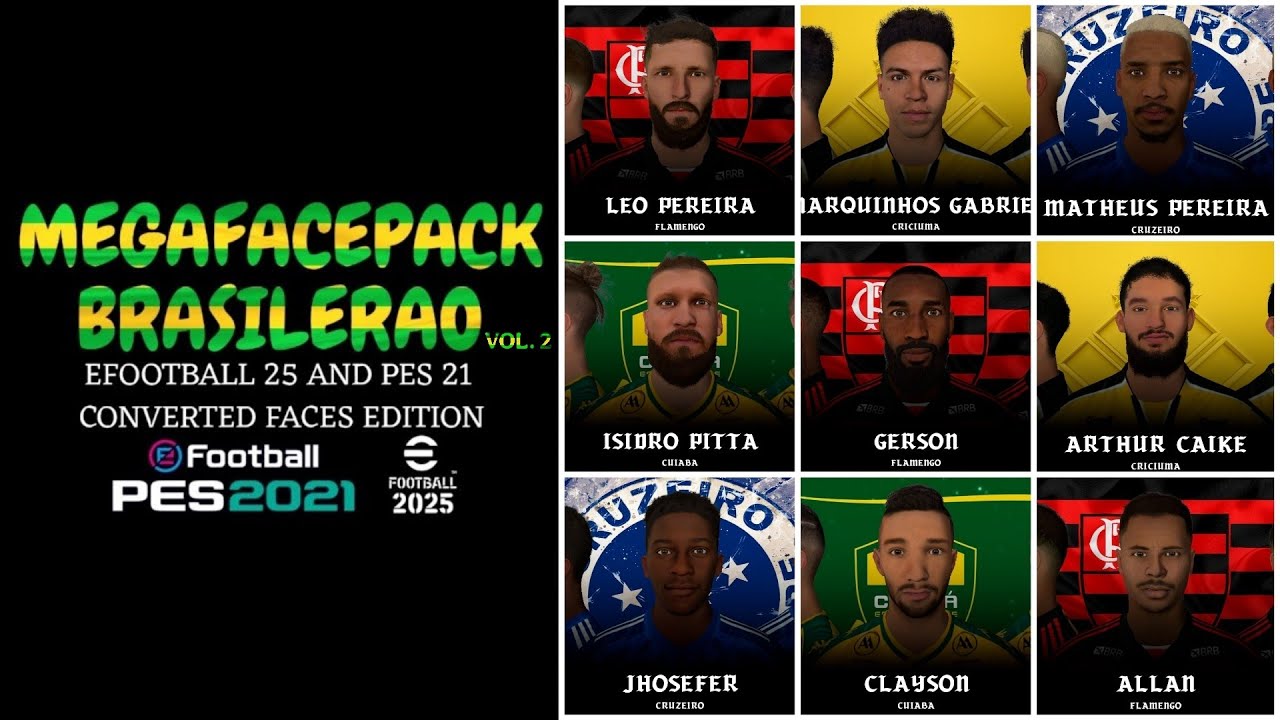 MEGAFACEPACK BRASILERAO-REALISTIC FACES(25 FACES) FOR FIFA 16 MOBILE MOD FC25 VOL. 2