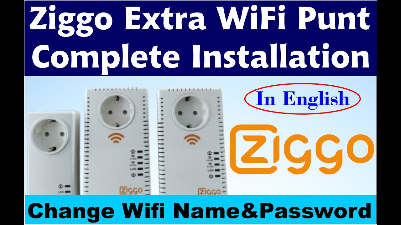 ziggo wifi  booster - change  wifi name & Password - How to install & use Ziggo Powerline point