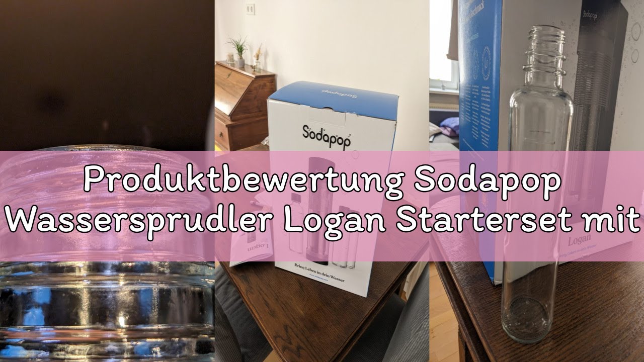 Produktbewertung Sodapop Wassersprudler Logan Starterset mit CO₂-Zylinder und 3x Glasflasche, Matt S