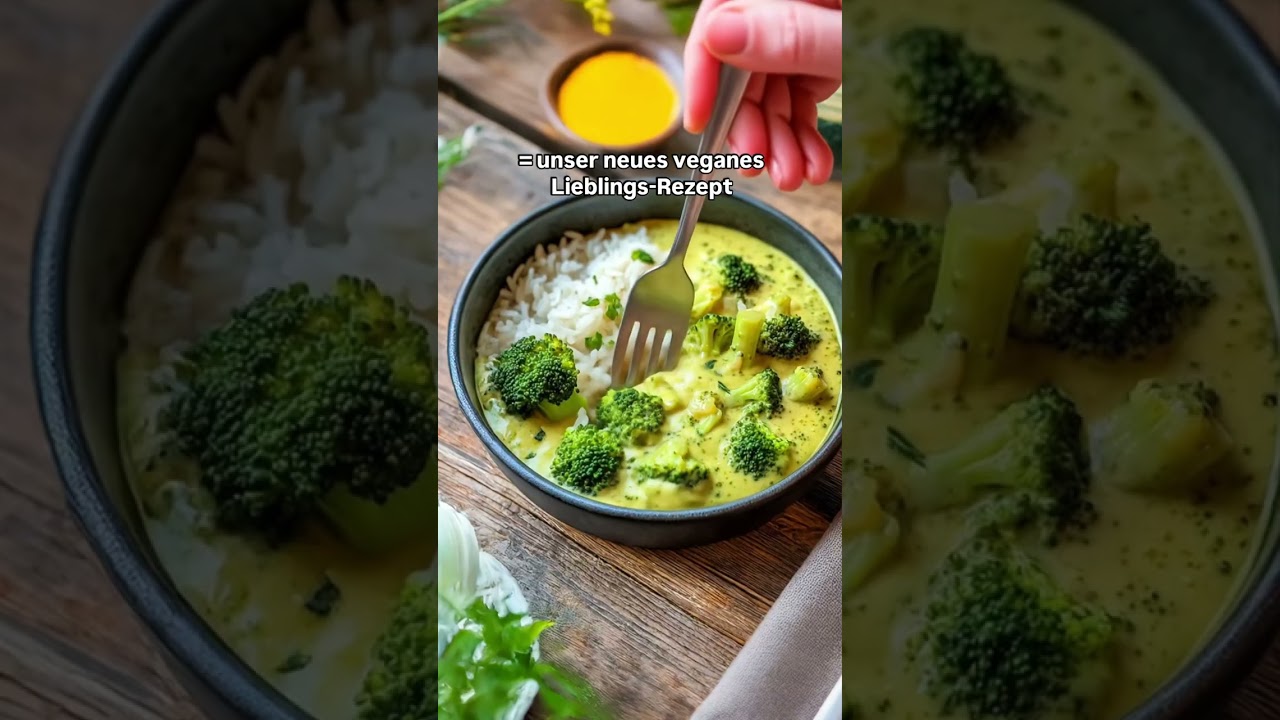 🥬 veganes Rezept: Brokkoli Kokos Curry 🥬
