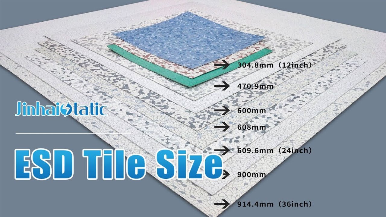ESD Vinyl Tile Size and Thickness - Jinhai Static