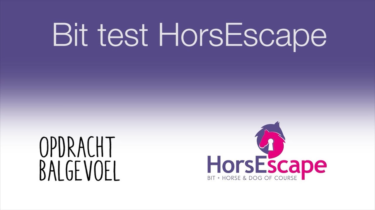Bit test HorsEscape: Balgevoel