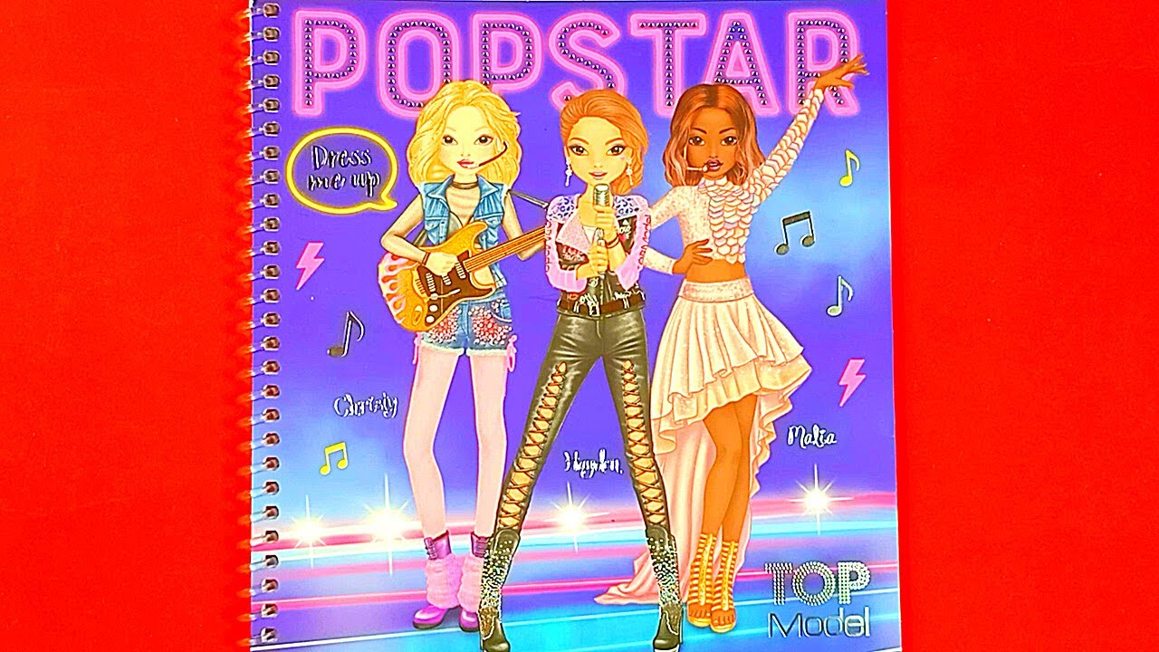 Hình dán thay trang phục  POPSTAR TOP MODEL | hình dán búp bê dán hình thiết kế thời trang PART 1-12