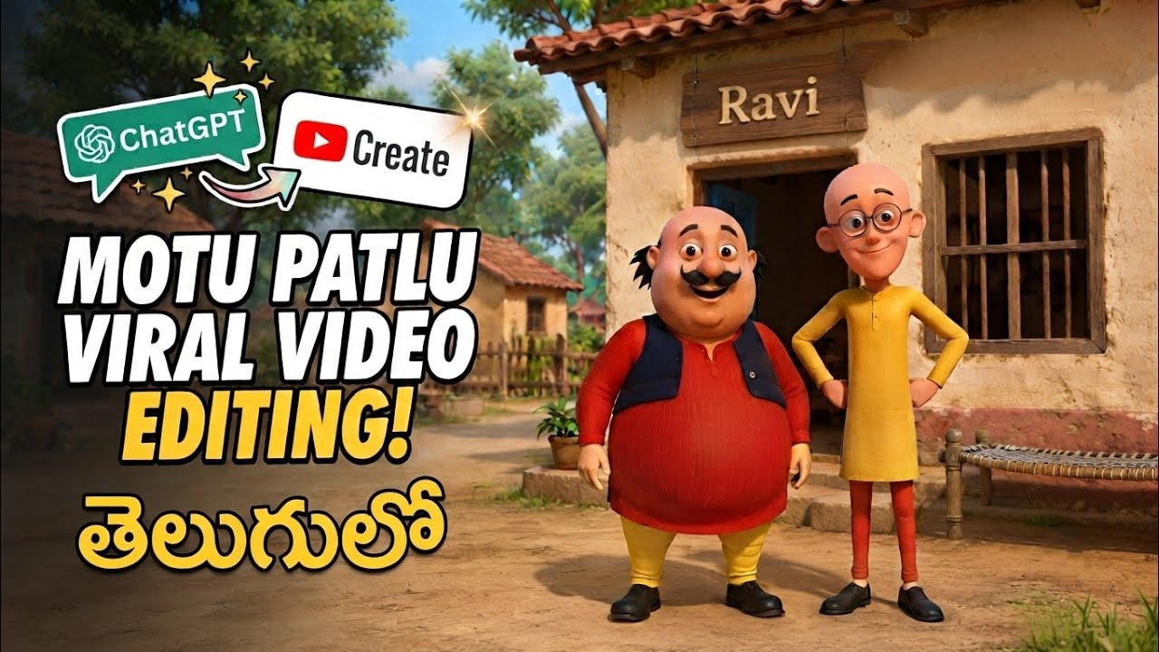 Trending Motu Patlu Video Editing telugu | Motu Patlu Ai video Create 