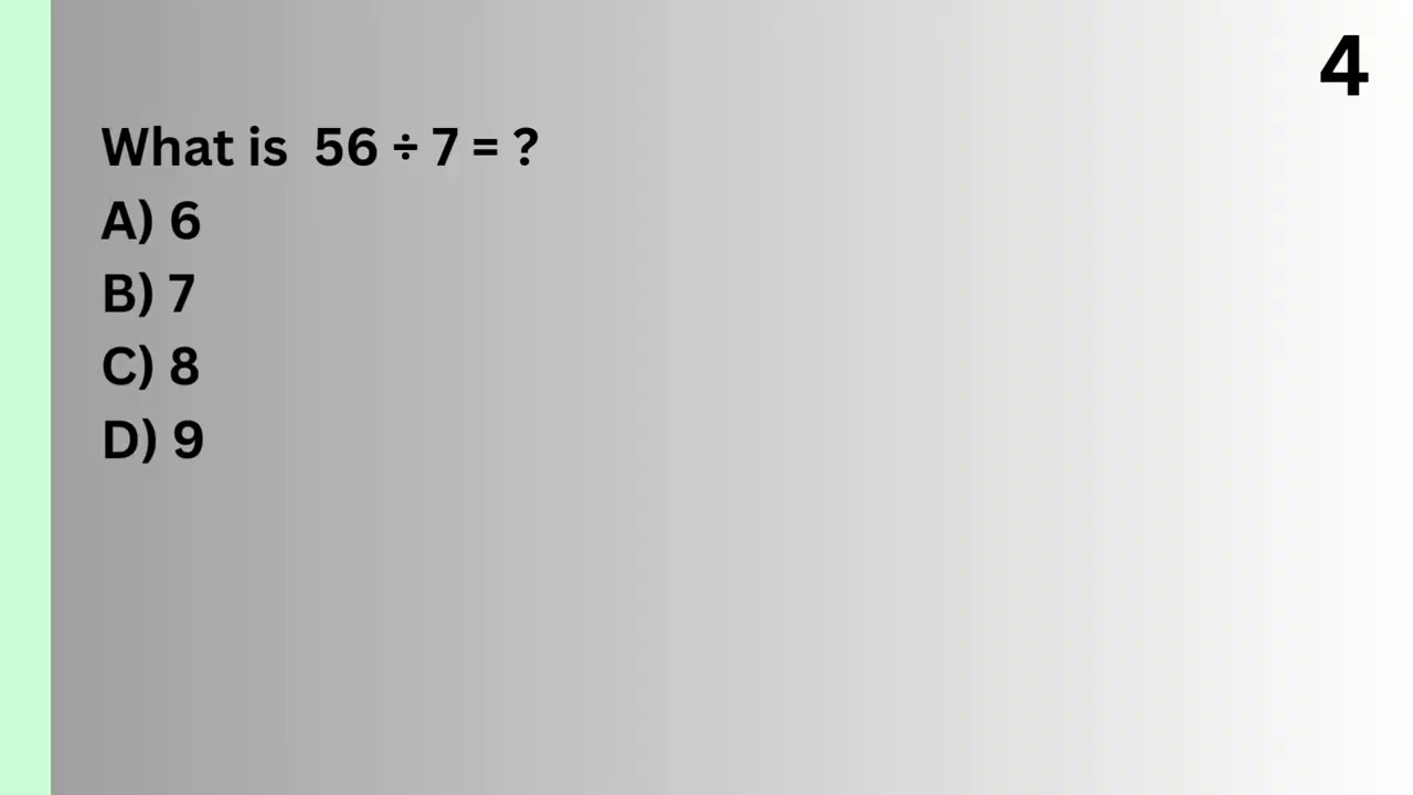Year 7 Maths Quiz | Test Your Maths Skills!