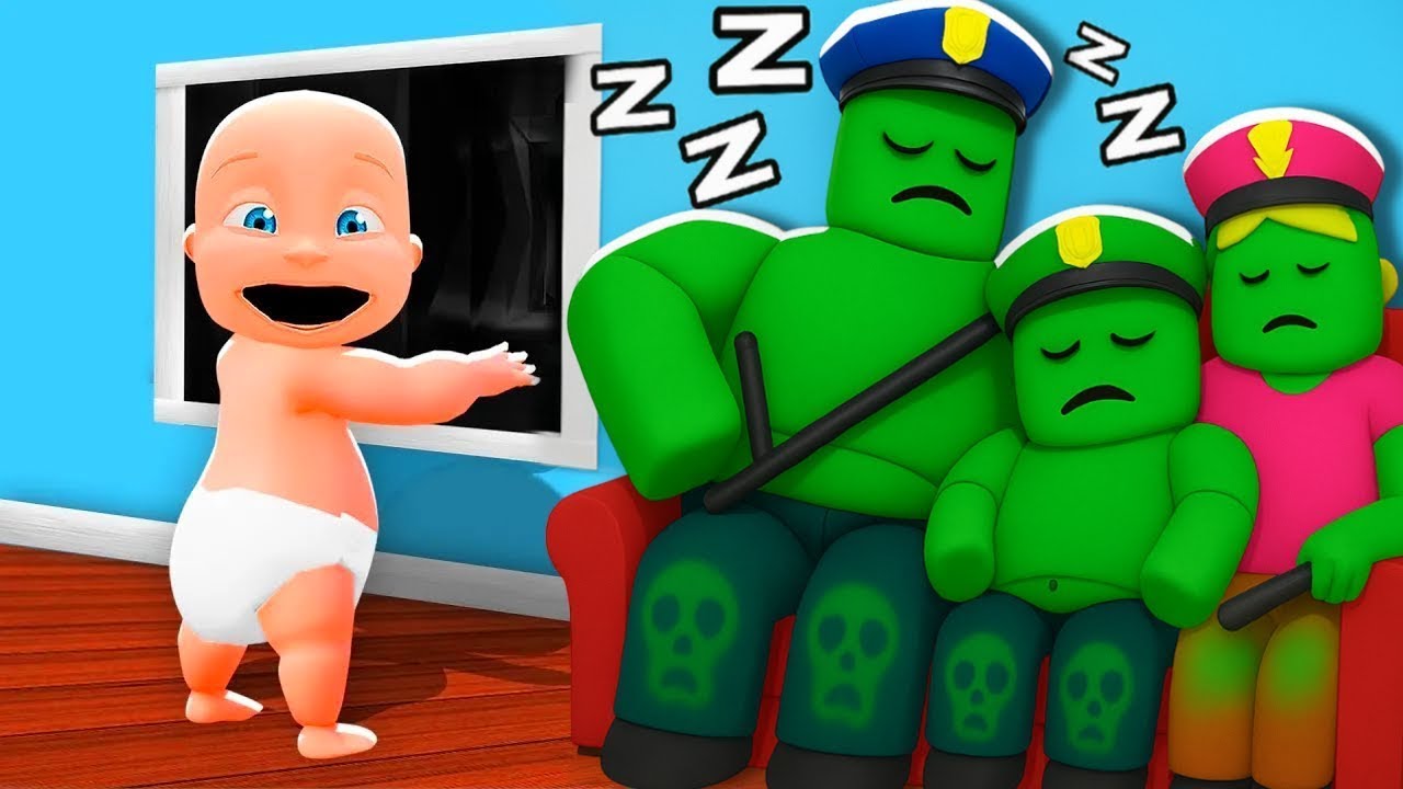 Baby Escapes ZOMBIE POLICE!
