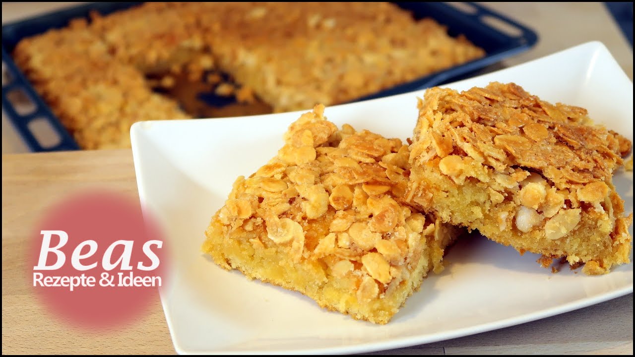 Mandel Blechkuchen Rezept | Schnell leckeren Mandelkuchen backen