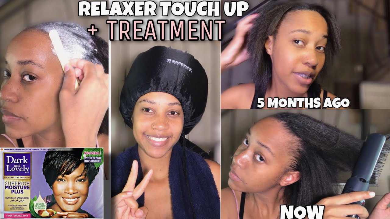 MY 5 MONTH RELAXER STRETCH TOUCH UP AND TREATMENT