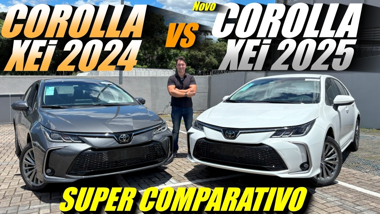COMPARATIVO NOVO COROLLA XEI 2025 vs COROLLA XEI 2024. O que realmente mudou?