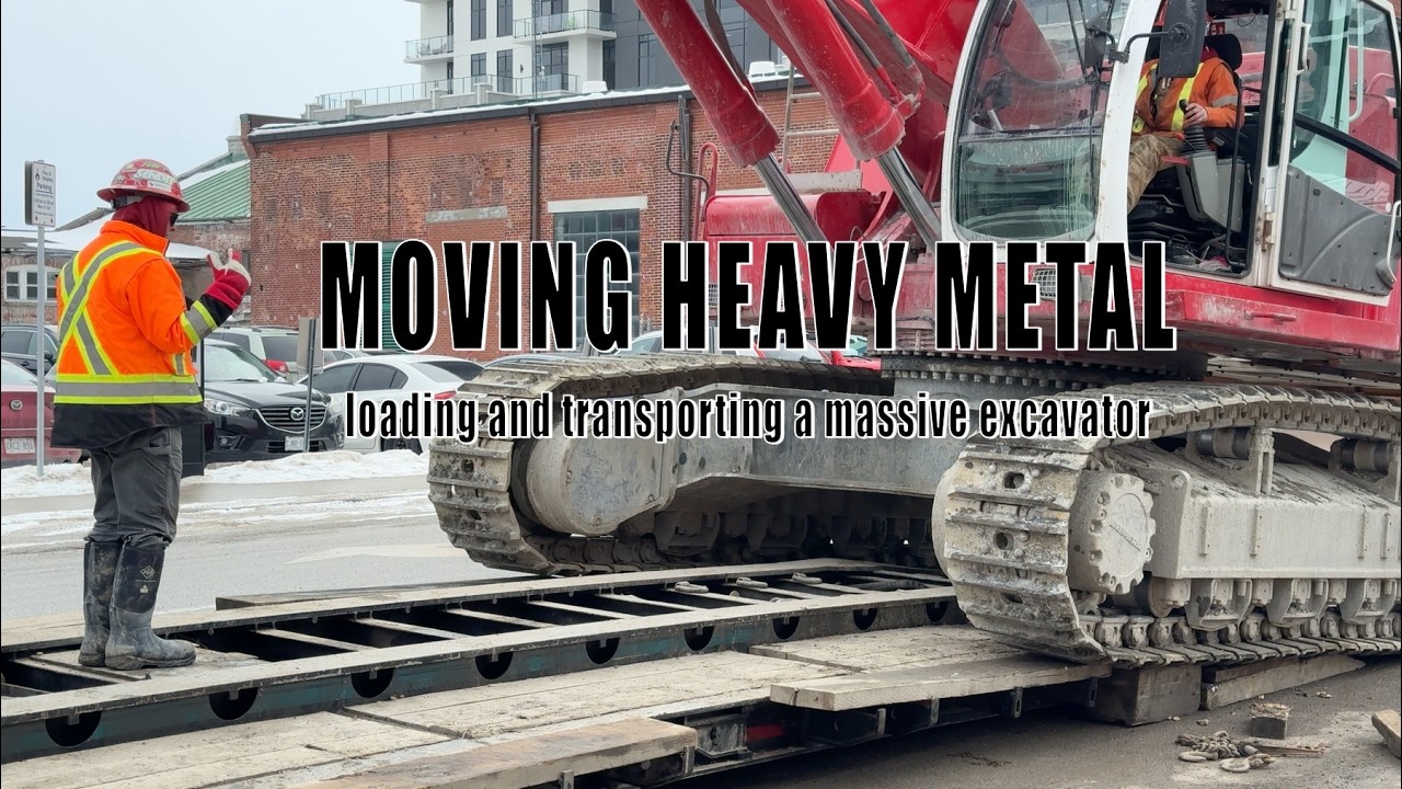 Moving Heavy Metal - Transporting a massive excavator by road  4K