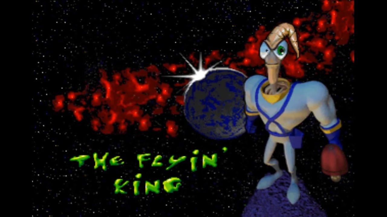 Earthworm Jim 2 (PS1) The Flyin' king Walkthrough