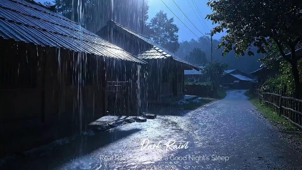 Heavy Thunderstorm Rain Sounds for Sleeping, Relaxing - Real Rainstorm Sounds for Deep Sleep