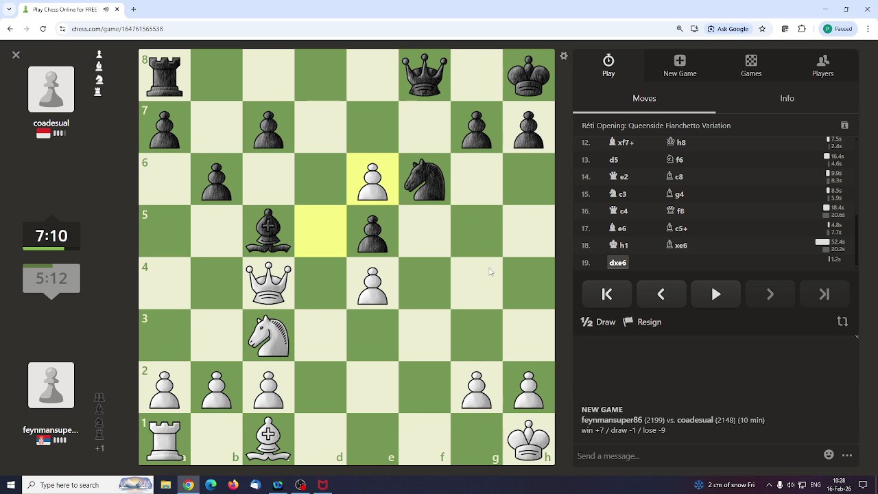 Dinamična pozicija. Rapid partija na 10 min