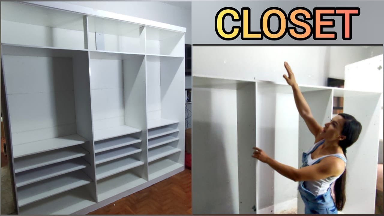 Como fazer um CLOSET com BAIXO CUSTO reaproveitando guarda-roupa usado.