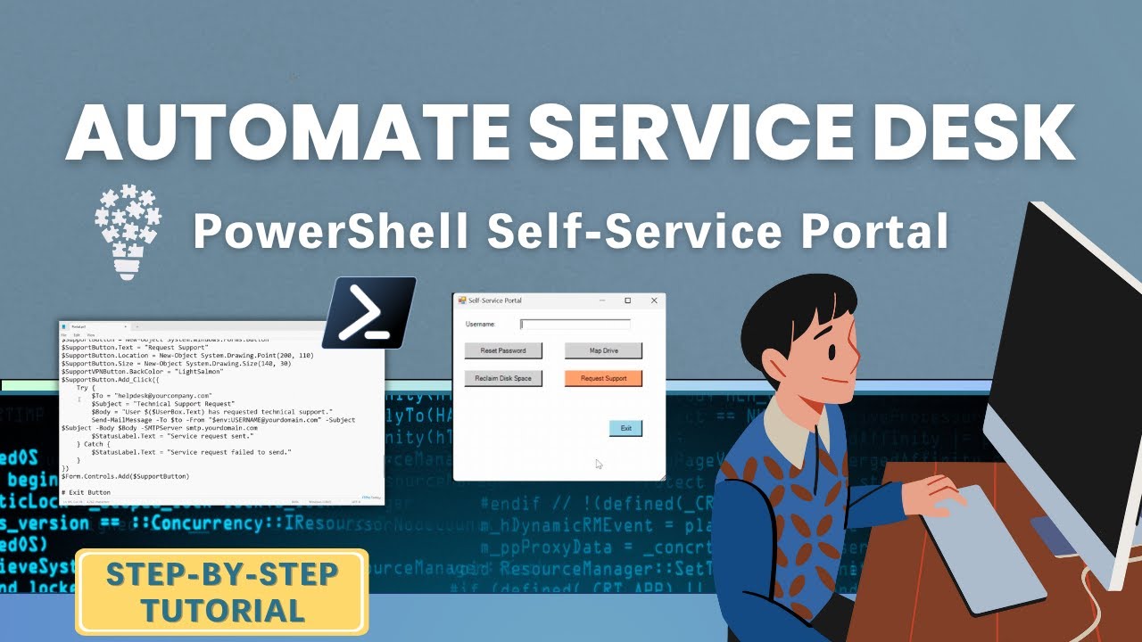 Build a PowerShell Self-Service Portal for IT Support // Scripting Tutorial
