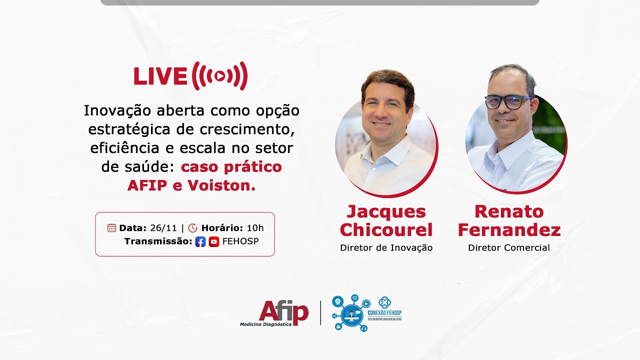 Inovação aberta como opção estratégica de crescimento, eficiência e escala no setor de saúde.