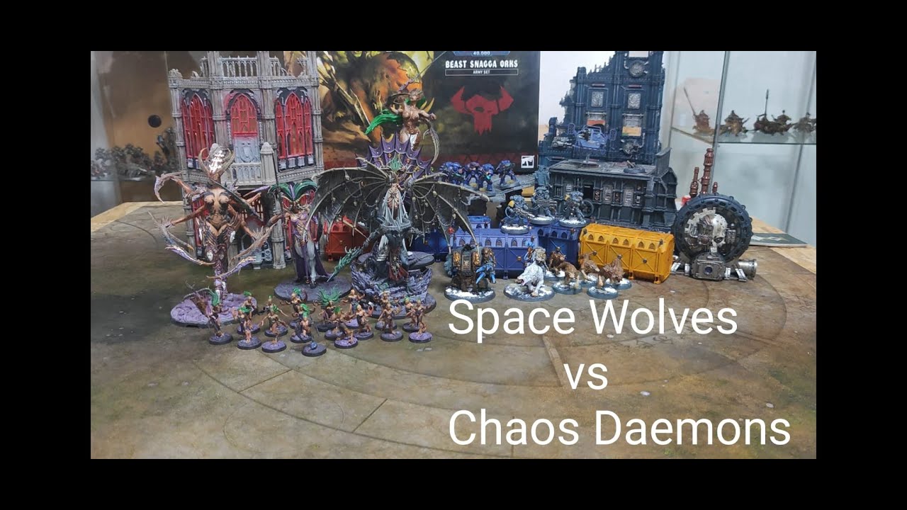 Space Wolves vs Chaos Daemons Warhammer 40k 20 Battle Report deutsch 2000Pkt 10Edi