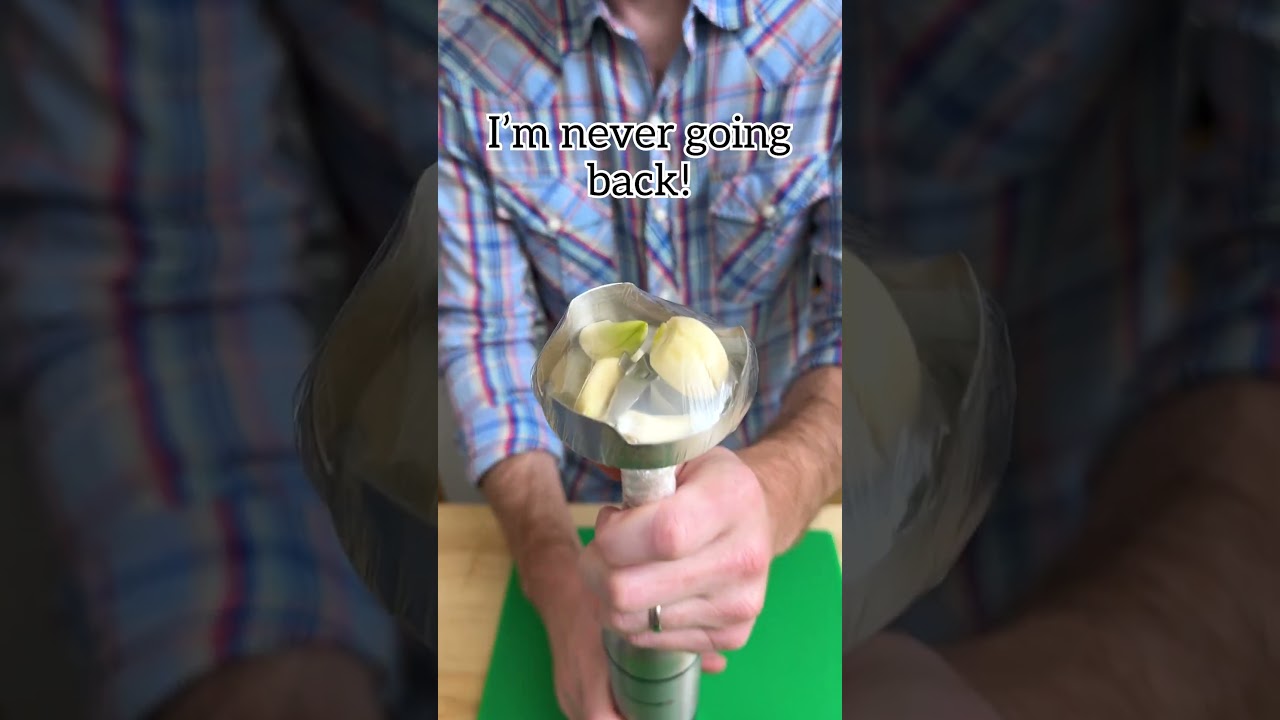 Use an immersion blender to mince garlic! #garlic #kitchenappliances #mealprep #cookingtips