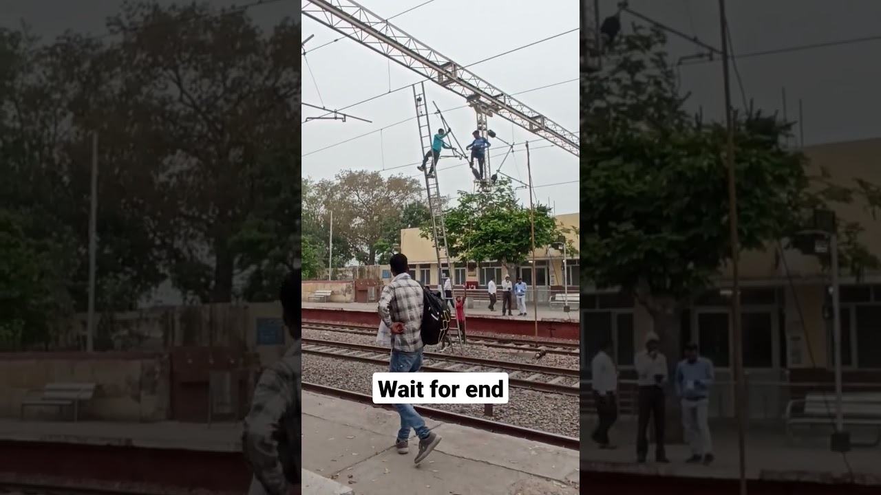 how to change railway electricity insulator #railway #panki #train #electric #indianrailway #viral