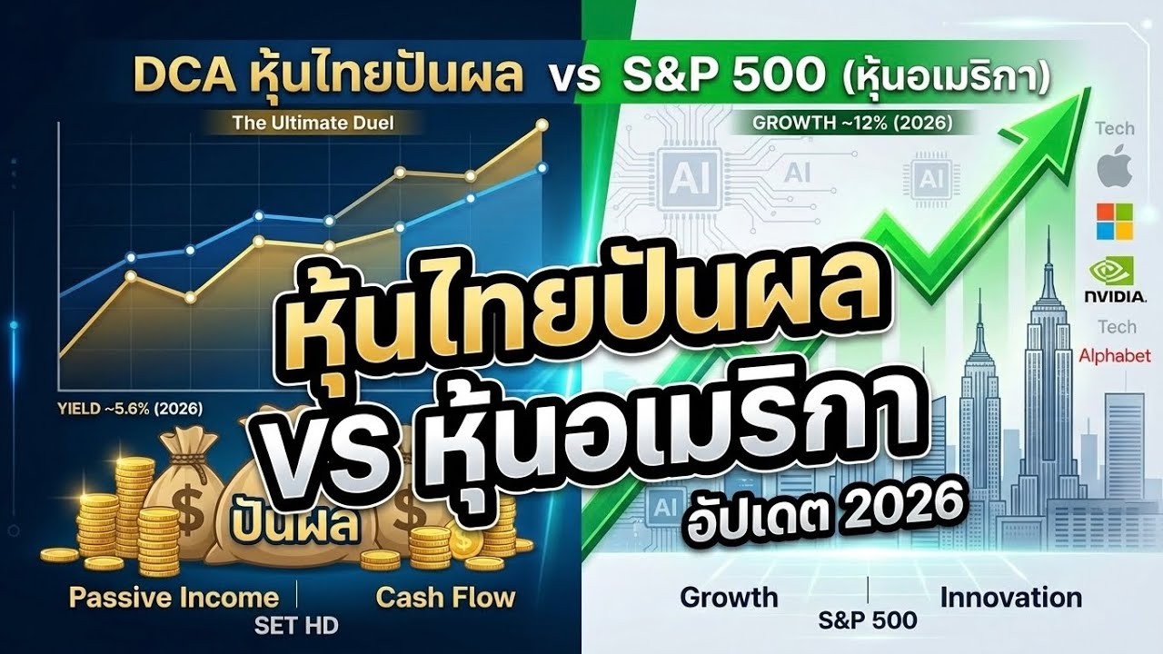 ไอเดีย DCA 2026 : หุ้นปันผลไทย vs หุ้นอเมริกา S&P 500 