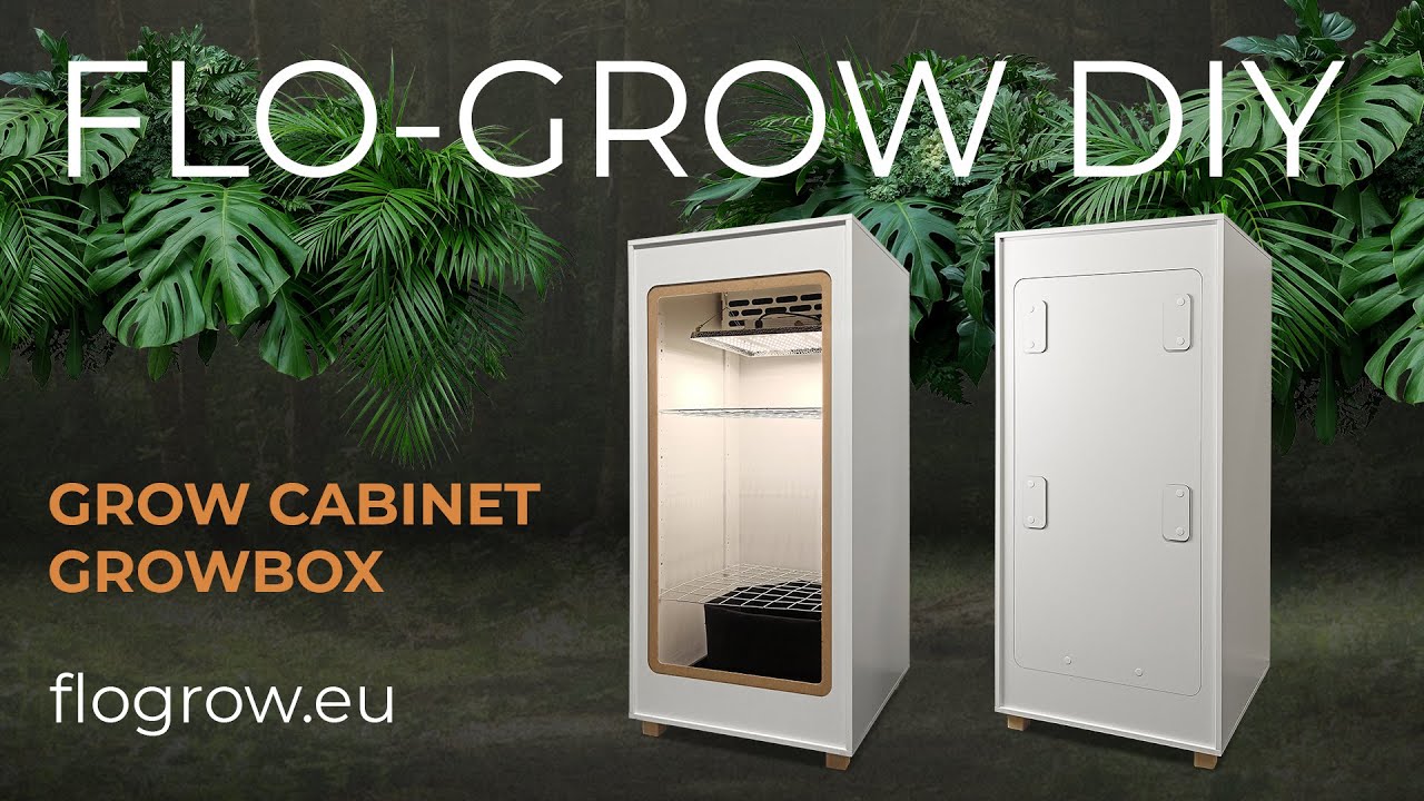 Complete growbox cabinet - FLO grow DIY with quantum board samsung led light, Wifi