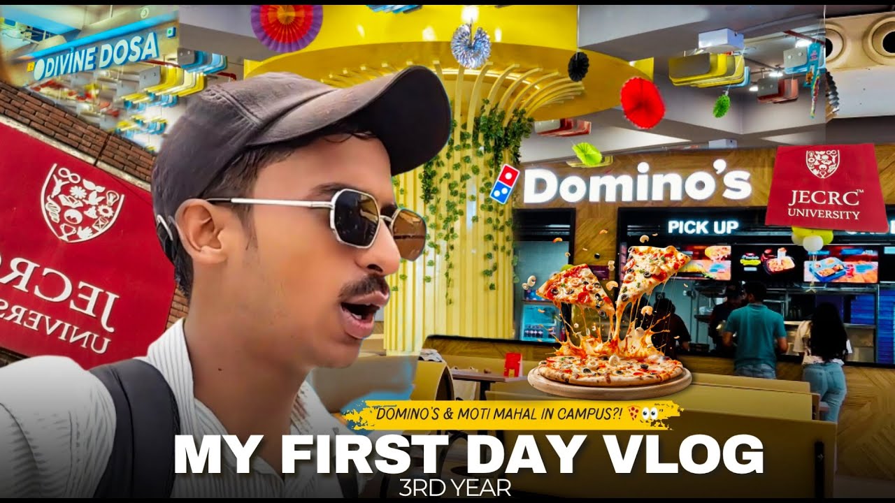 College Me DOMINO'S?🍕 First Day Surprise 😱🔥 | Vlog Day 1 | JECRC University