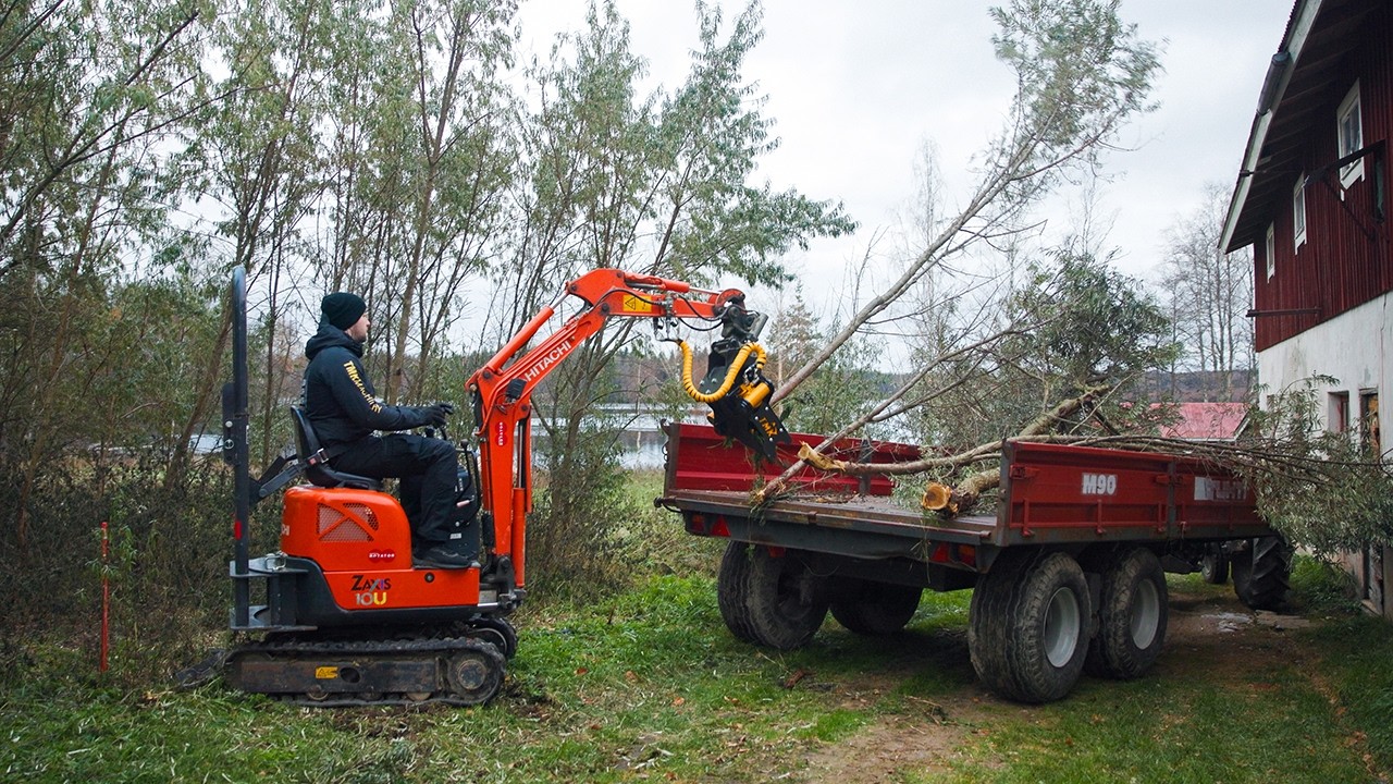 Tree Shear On a Mini Excavator // TMK 150