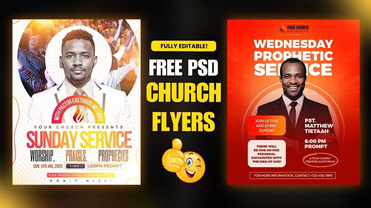 FREE PSD Church Flyer Files - Fully Editable!