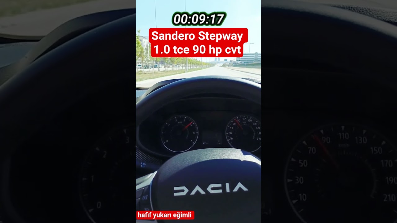 Dacia Sandero Stepway 1.0 tce 90 hp cvt 0-100 Performans