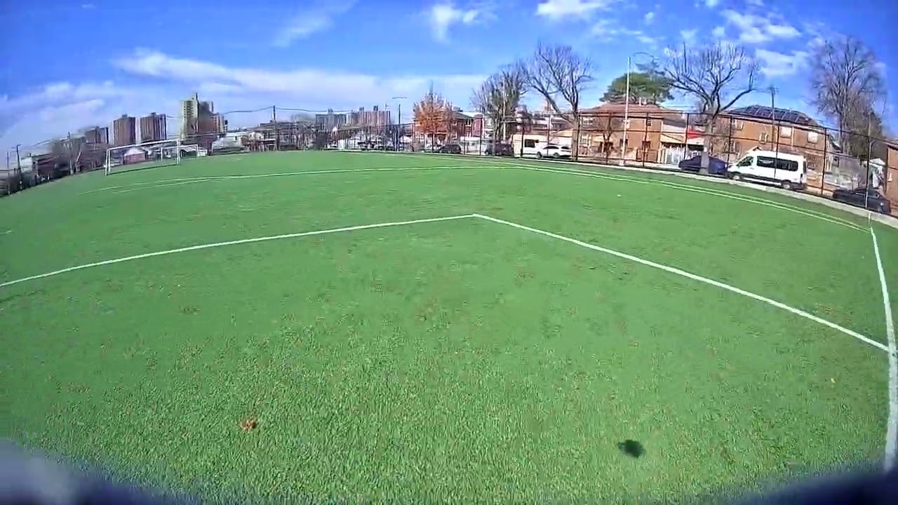 Flying around astroturf.