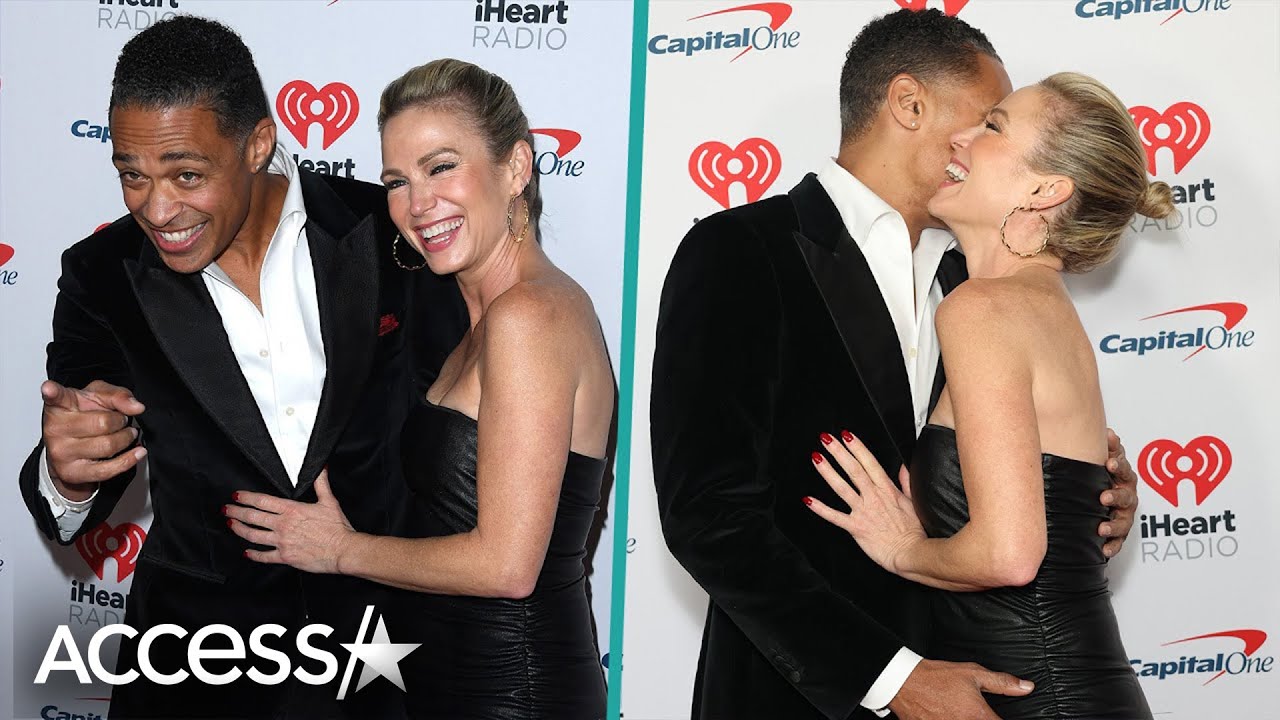 T.J. Holmes & Amy Robach Pack On PDA At 2023 Jingle Ball