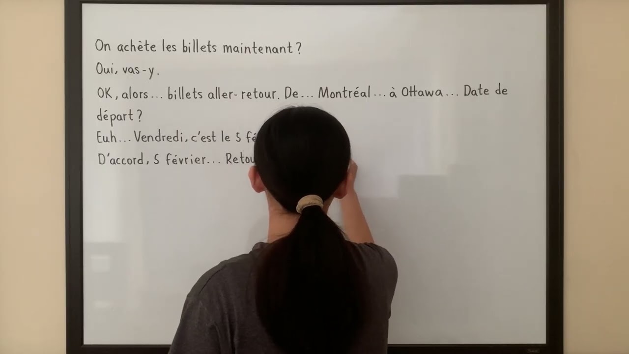 Dictée Français : 🎫 Acheter des Billets de Train (Aller-retour, Dates et Classes de voyage)