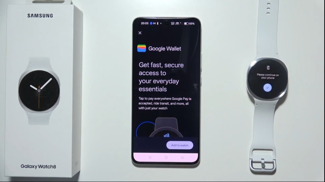 SAMSUNG Galaxy Watch 8: Jak korzystać z Portfela Google