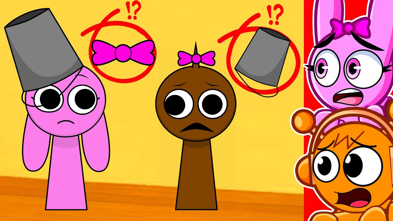 ¡Sprunki Pinki cambio su lazo con Brud y su cubeta y llegó la policía! 😱