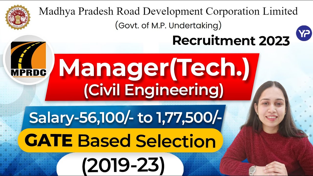 MPRDC Recruitment 2023 | Manager - Civil Engineering | GATE Based Selection | Govt. Job