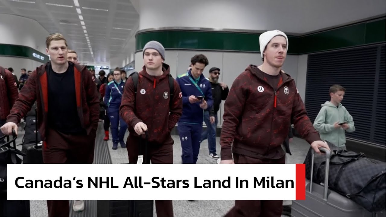 WATCH: Canada&rsquo;s Star-Studded NHL Roster Touches Down in Milan for Winter Olympics | AD1G
