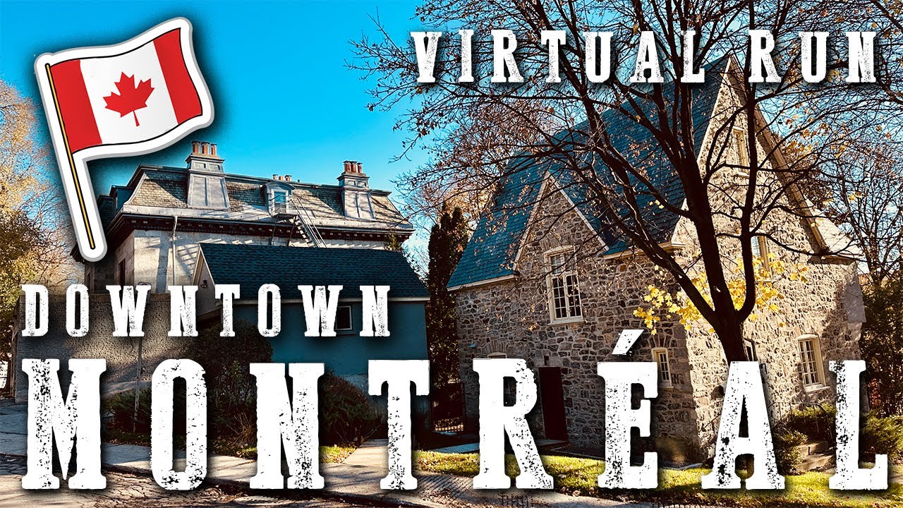 🆃RE🅰DMILL | Virtual 🆁un - MONTREAL - DOWNTOWN - CANADA - #treadmill #virtualrun #run