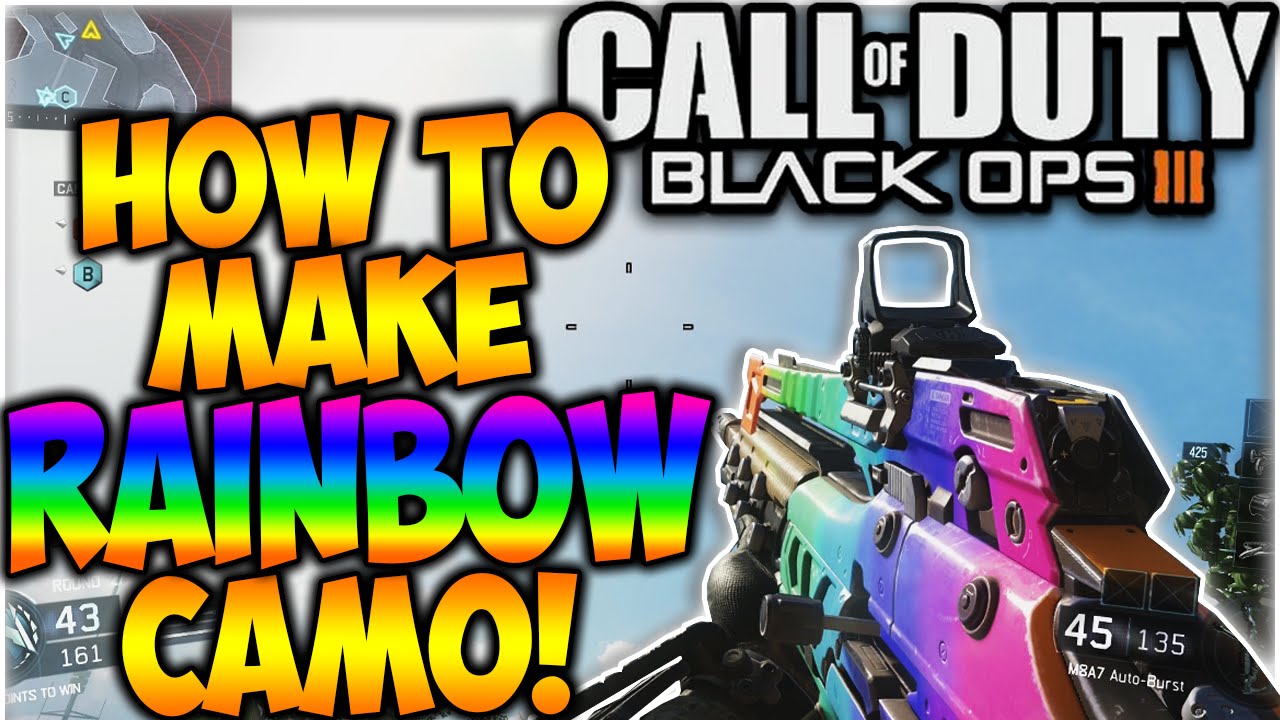 Black Ops 3 - How to Make RAINBOW Camo in Paintshop - Create Rainbow Camo in BO3! (BO3 Rainbow Camo)