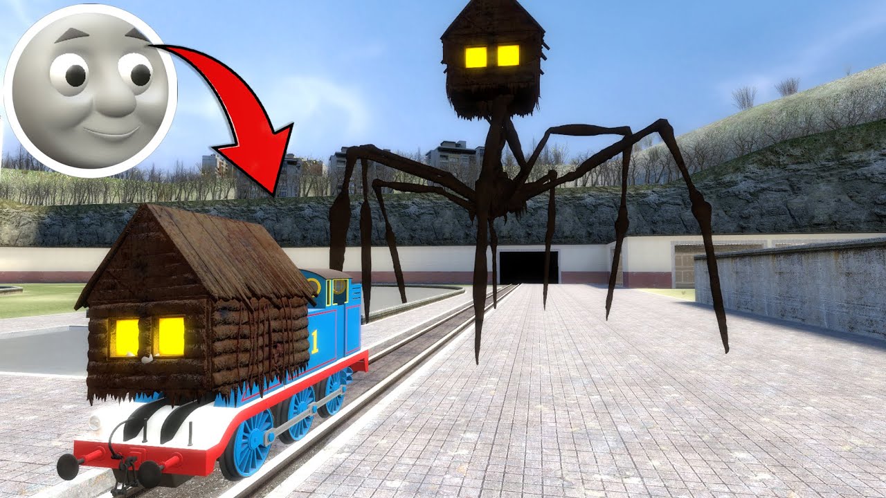 Building a Thomas Train turned into House Head Train Chased By House Head Trevor Henderson in GMod