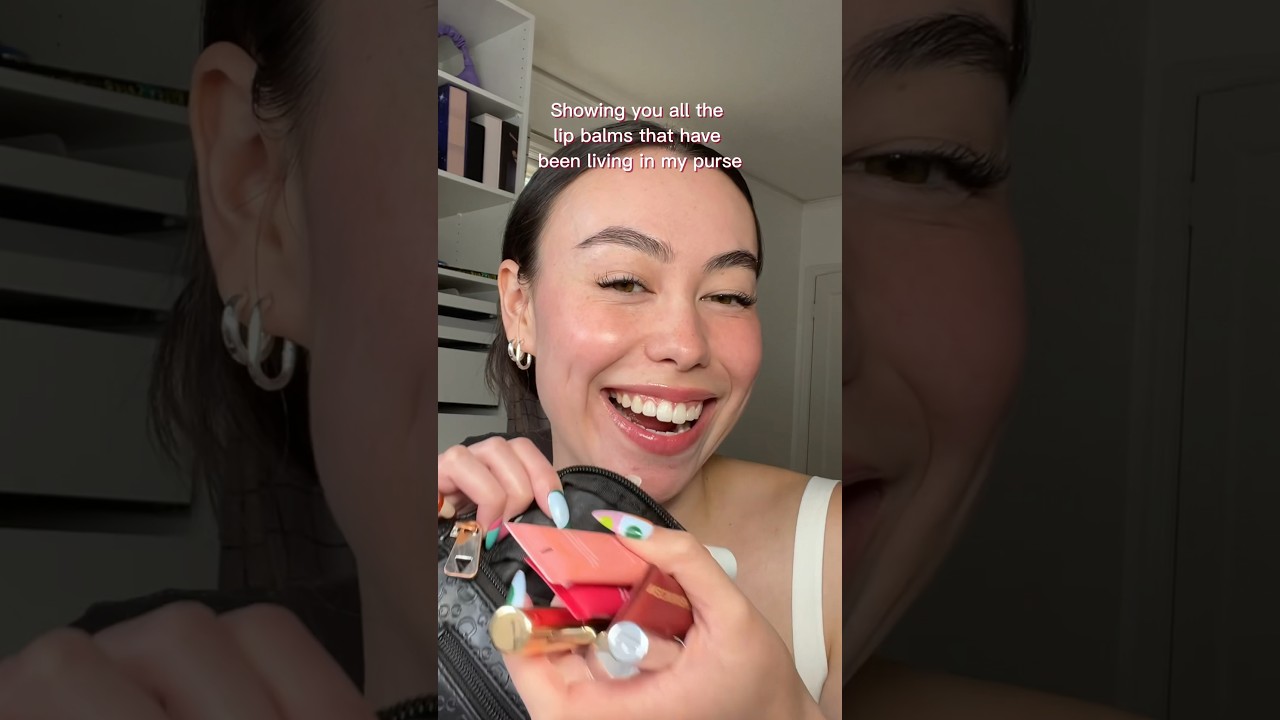 Comparing all the glossy lip products in my purse! #lipswatches #glossylips #lipbalm #lipbutter