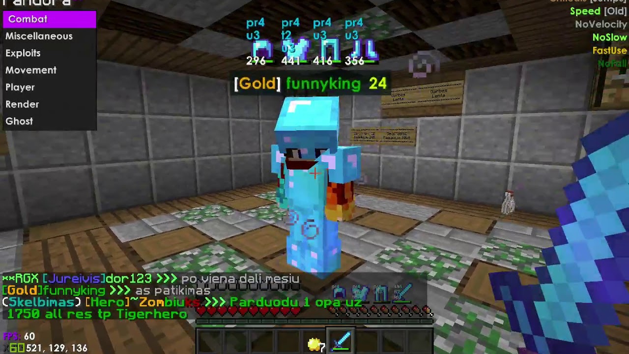 Žaidžiu mc.mcslime.lt serveri einu pvp bandom prasimusti