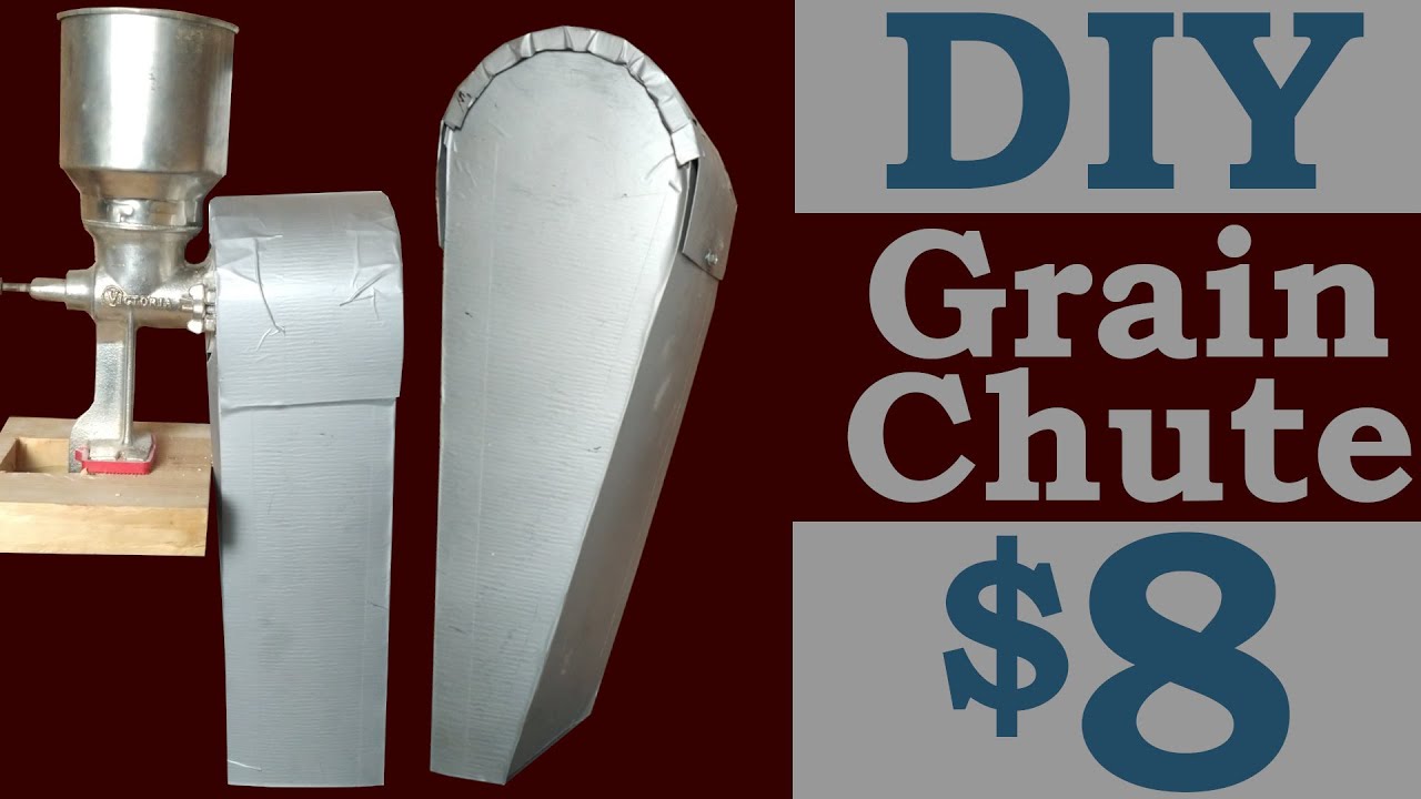 Easy DIY grain chute for Victoria grain mill