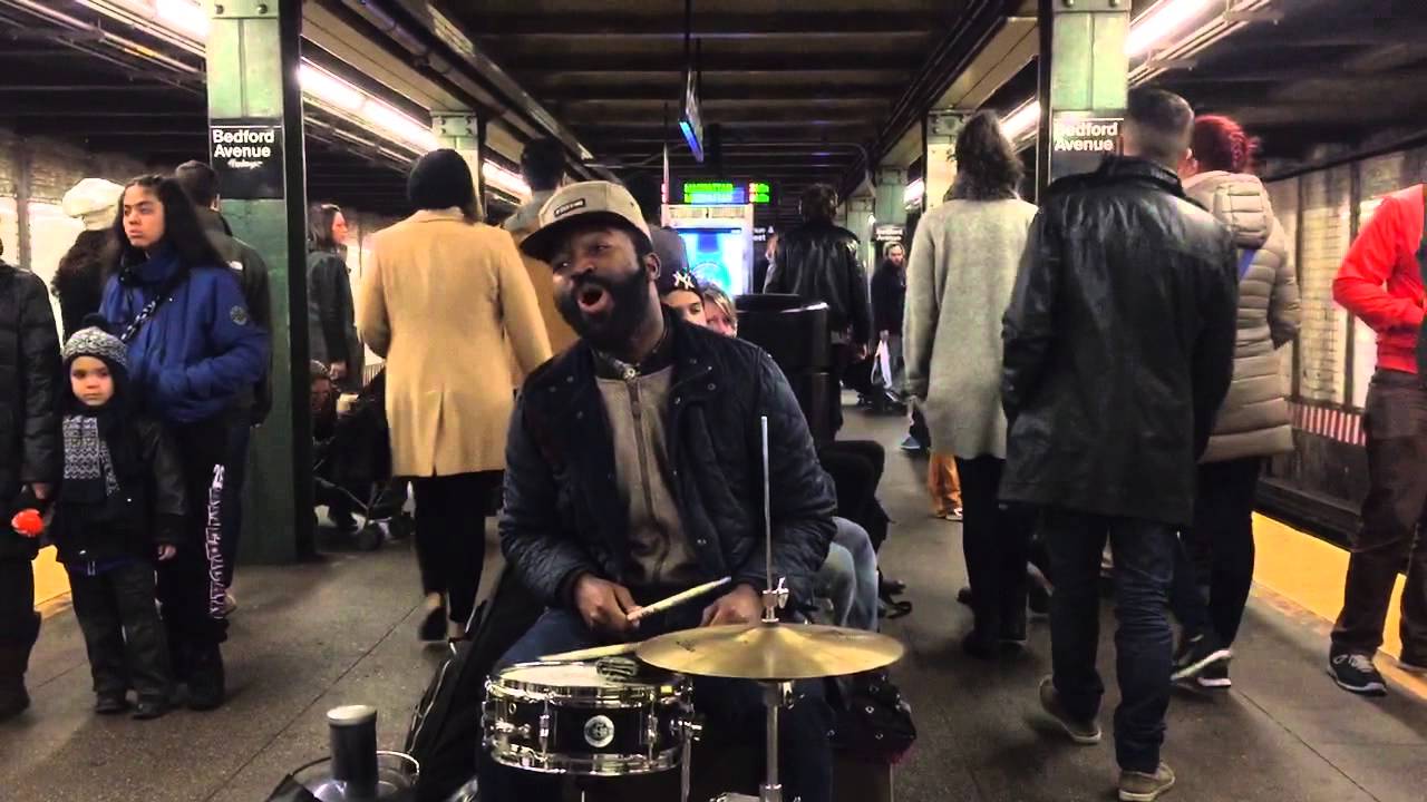 Mr. Reed performs at Bedford ave Stop
