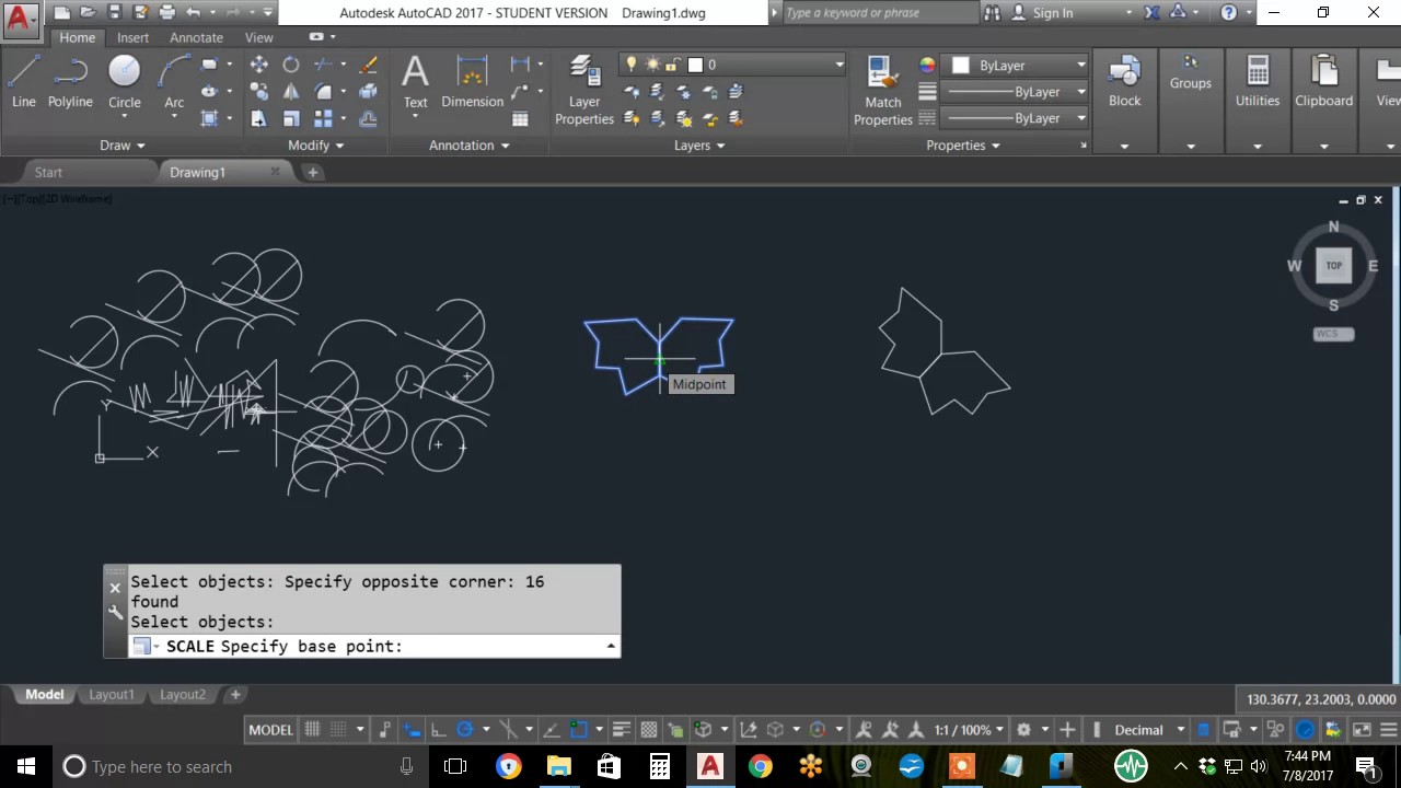 3E AutoCAD 2017 Intro Scale Command