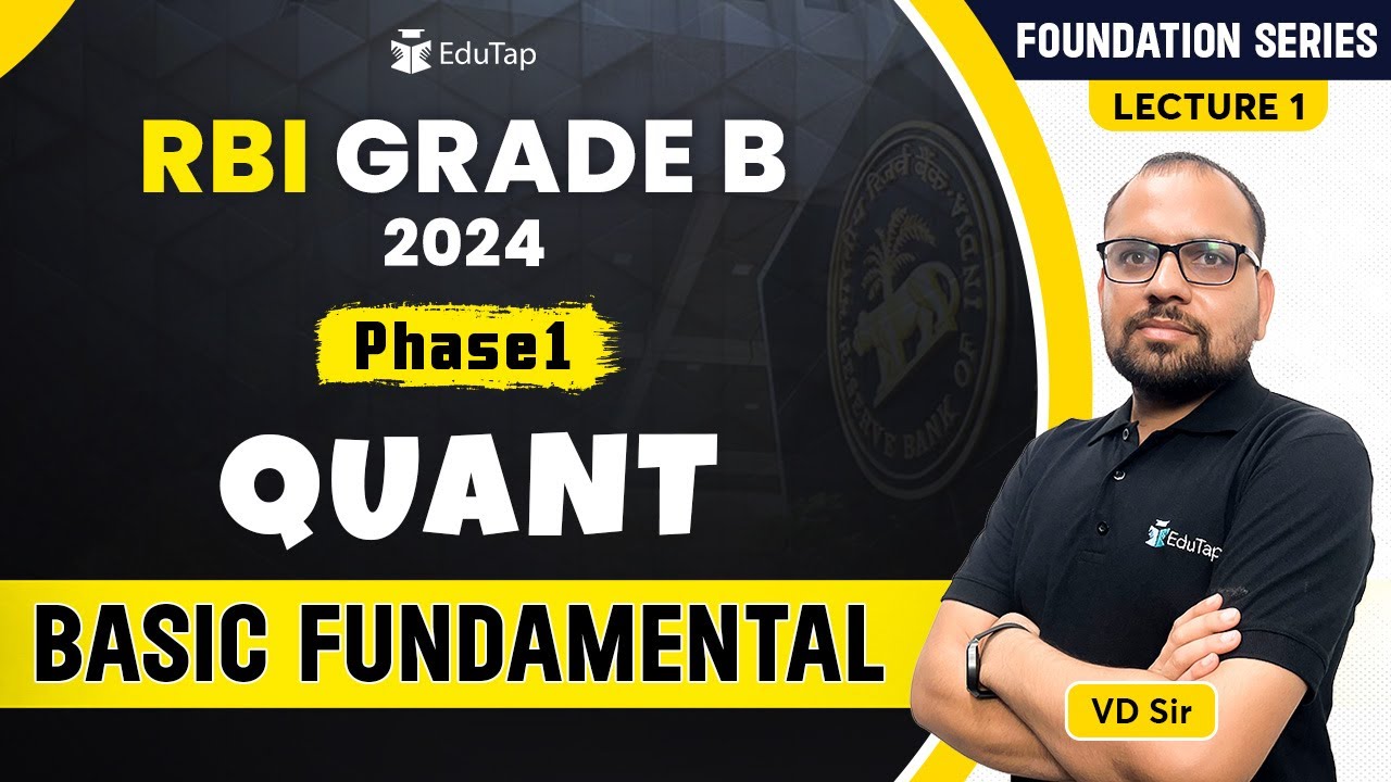 Quant Basic Concepts | Quant Classes for RBI Grade B | Important Quant Topics | EduTap RBI Grade B