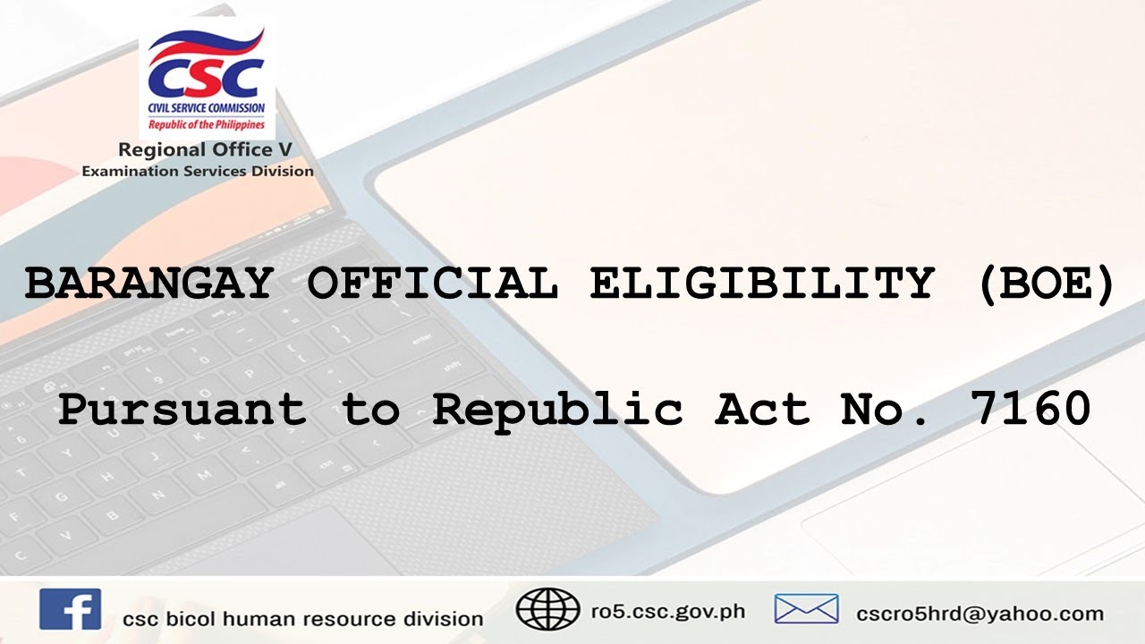 SPELS: On Point for Local Officials  - Barangay Official Eligibility